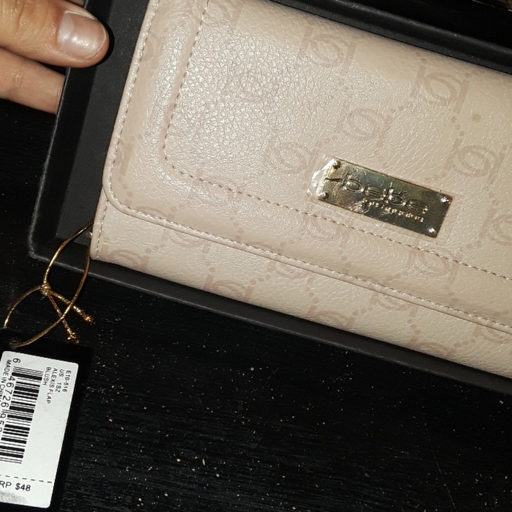 Light pink bebe wallet